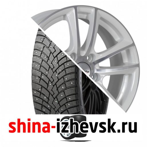Колесо в сборе Pirelli Winter Ice Zero 2 215/65 R16 T 102 + X-trike X116 6.5xR16 5×114.3 ET45 DIA60.1 Глянцевый белый с полированной лицевой частью в Ижевске